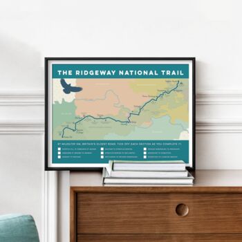Ridgeway Trail Tick List Map Print, 3 of 8