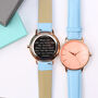 Personalised Ladies Coral Watch + Light Blue Strap, thumbnail 5 of 7