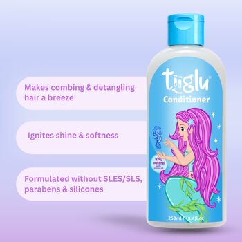 Kids Highly Natural Mermaid Shine Shampoo And Conditioner Gift Set, 7 of 8