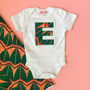 Personalised African Print Letter Baby Bodysuit, thumbnail 8 of 8