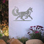 Running Fox Metal Wall Art For Garden, Animal Themed Gift, thumbnail 10 of 10