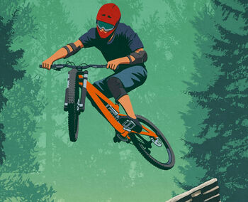 Personalised Mountain Biking Poster, 4 of 7
