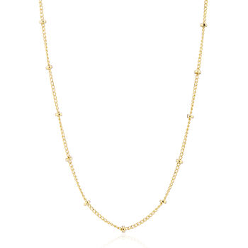 Barbican Beaded Chain In Silver Or Gold Plated, 6 of 9