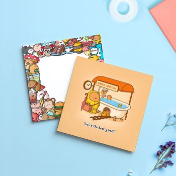 Bear Bath Card | Cute Greeting Card For Partner Or Friend, 4 of 6