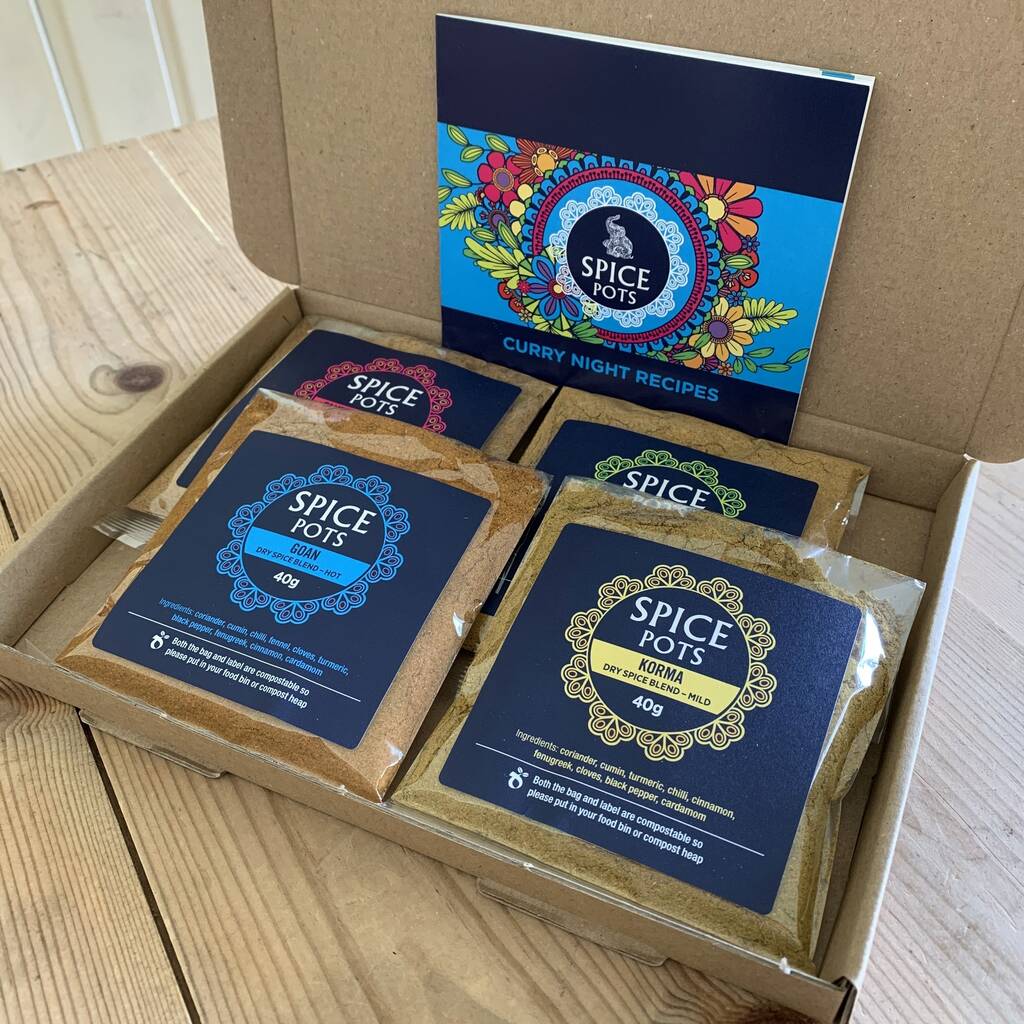 spice pots letterbox curry kit by spice pots