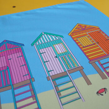 Norfolk Beach Huts Tea Towel, 3 of 3