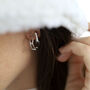 Sterling Silver Paperclip Hoop Stud Earrings, thumbnail 2 of 6