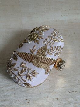 Pink Bird Oval Clutch Bag, 6 of 12