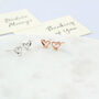 Heart Stud Earrings In Plated Rose Gold / Silver 925, thumbnail 1 of 7