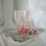 Pink And Apricot Confetti Glass, thumbnail 1 of 2