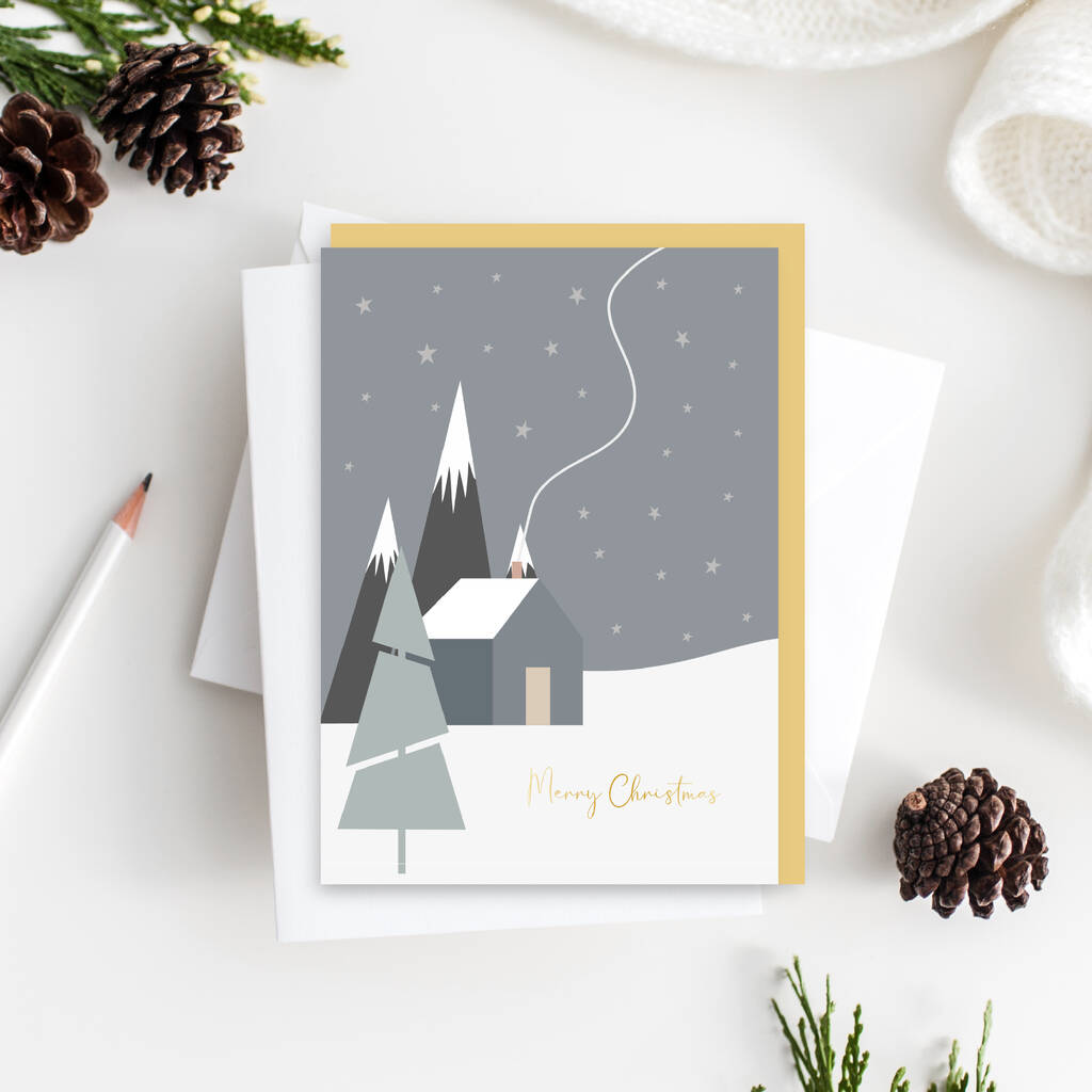 Snow Christmas Card By Três Paper + Co | notonthehighstreet.com