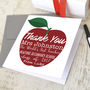 Personalised Thank You Teacher Apple Card, thumbnail 2 of 4
