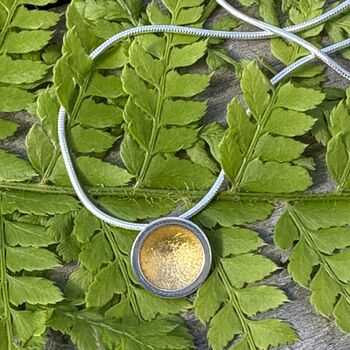 Small Gold Leaf Dome Pendant, 2 of 8