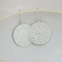 Sterling Silver Large Mandala Disc Earrings, thumbnail 1 of 2