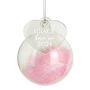 Personalised New Baby Girl Pink Bauble, thumbnail 2 of 3