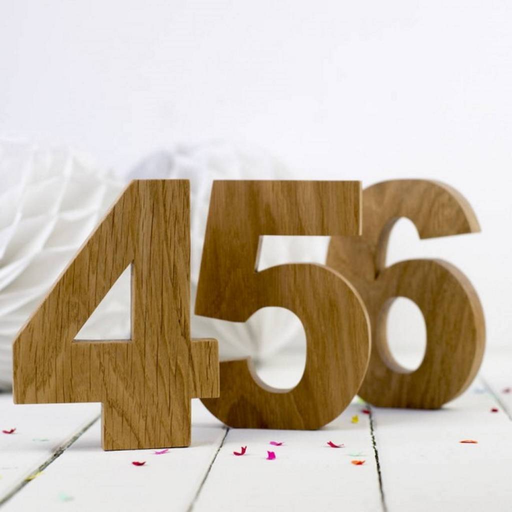Oak Wooden Number By all things Brighton beautiful