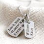 Personalised Stainless Steel Dog Tag Charm Necklace, thumbnail 3 of 6