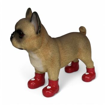 French Bulldog In Love Heart Wellies Valentines Gift, 7 of 8