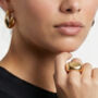 Nami 18 K Gold Plated Hammered Ring, thumbnail 4 of 5