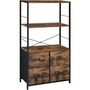 Storage Cabinet Rack With Fabric Drawers And Shelves, thumbnail 5 of 9