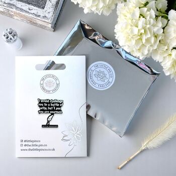 I Would Challenge You To A Battle Of Wits But I See You Are Unarmed William Shakespeare Enamel Lapel Pin Badge, 2 of 8