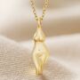 Feminine Figure Pendant Necklace In Gold Plating, thumbnail 2 of 8