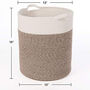 Woven Cotton Rope Laundry Basket Tall, thumbnail 4 of 6