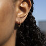 9ct Gold Oval Creole Hoop Earrings, thumbnail 3 of 4
