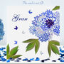 Gran Birthday Butterfly And Blue Peony Card, thumbnail 1 of 12