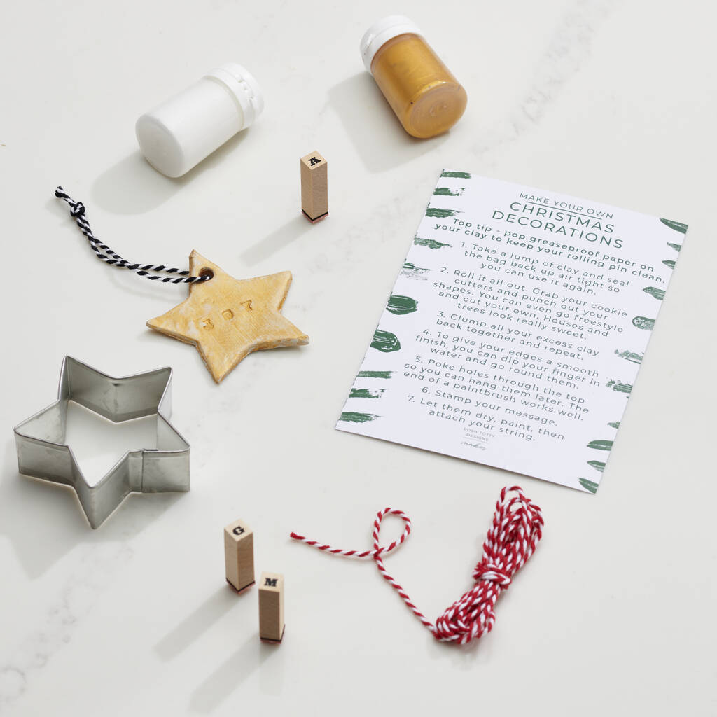Personalised Clay Christmas Decoration Kit, 1 of 3