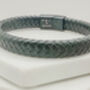 Men's Personalised 'Secret Message’ Black Pu Leather Bracelet, thumbnail 3 of 5