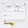 Mr. And Mrs. Wedding Advice Cards Packs Of Eight, thumbnail 3 of 3