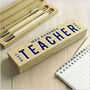 Best Teacher Wooden Pen And Pencil Set, thumbnail 5 of 5