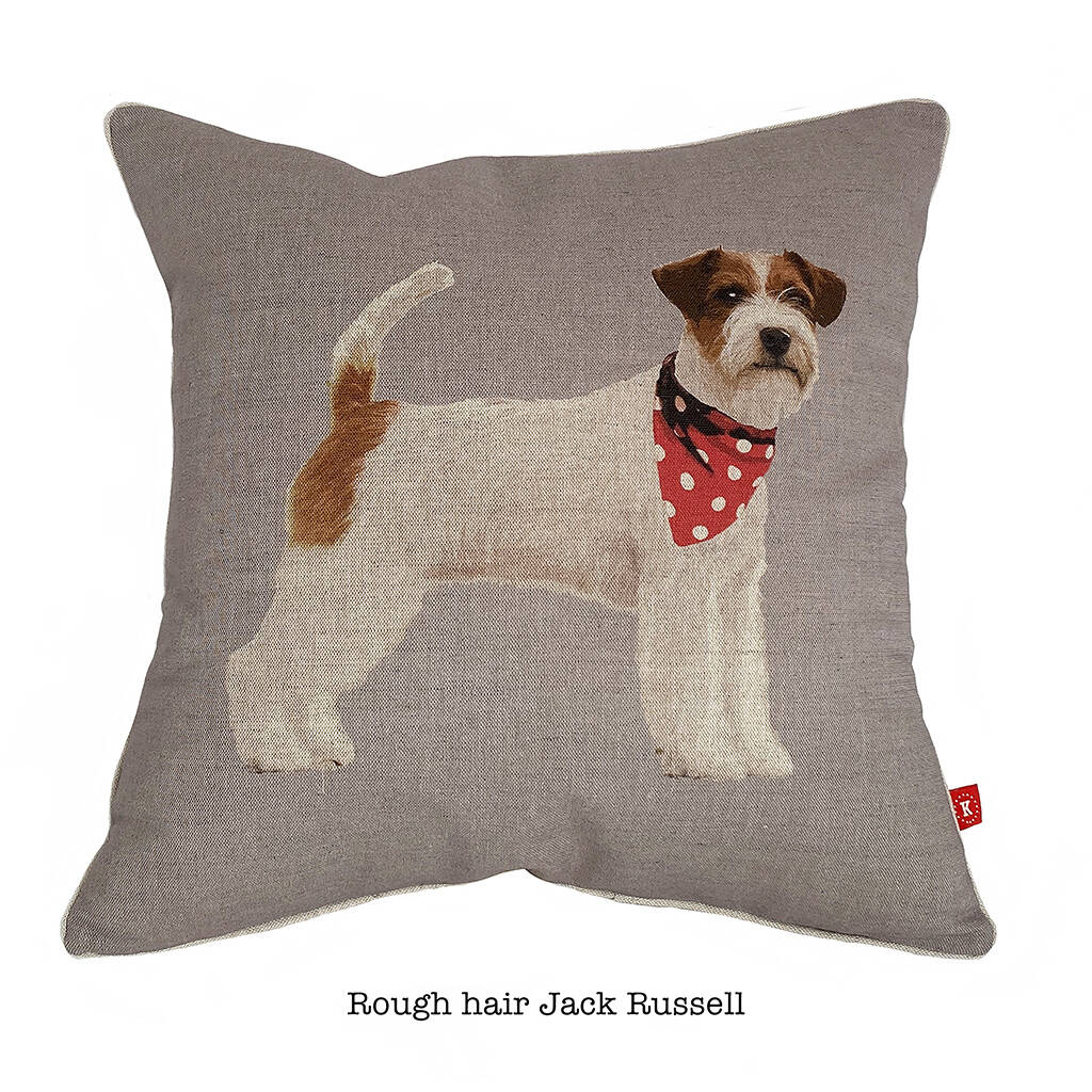 Jack Russell Feature Cushion By Keylime Design | notonthehighstreet.com