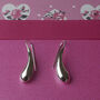 Large Drop Sterling Silver Earrings, thumbnail 1 of 3
