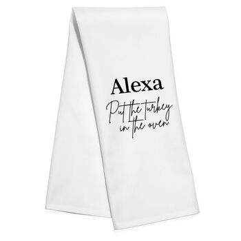 Funny Alexa Christmas Tea Towels, 5 of 6