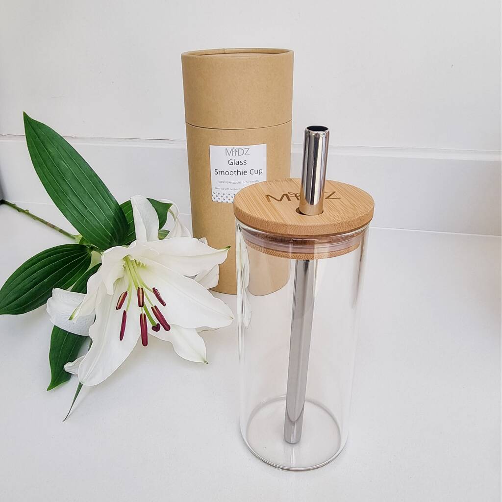 Glass Smoothie Cup By MidzPlasticFree