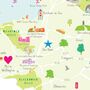 Personalised Somerset Map: Add Favourite Places, thumbnail 2 of 3