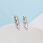 Luxury Sterling Silver Feather In Memory Earrings, thumbnail 2 of 3