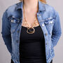 Multi Ring Matte Look Statement Necklace, thumbnail 1 of 9