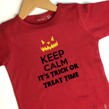 Personalised Keep Calm Halloween T Shirt, 2 of 7