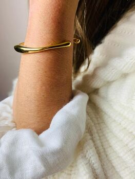 The Hayley Gold Asymmetric Bangle, 2 of 4