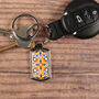 Orange Fox Flower Millefiori Handprinted Keyring, thumbnail 4 of 11