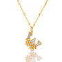 Gold Plated W Initial Necklace With Mother Of Pearl, thumbnail 2 of 6