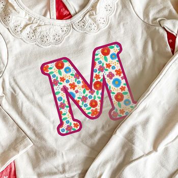 Personalised Childrens Frilly Initial Pyjamas, 2 of 5