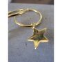 Small Star Hoop Earrings, thumbnail 2 of 3