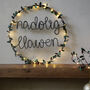Nadolig Llawen Christmas Fairy Light Wreath, thumbnail 2 of 3