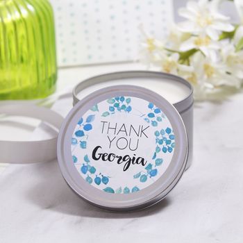 Thank You Scented Tin Candle Gift, 6 of 11