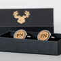 Personalised Whisky Wood Cufflinks, thumbnail 1 of 8