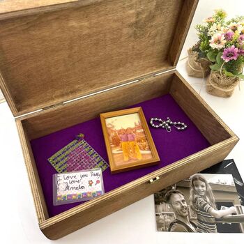 Personalised Carved Initials Memory Box, 7 of 11